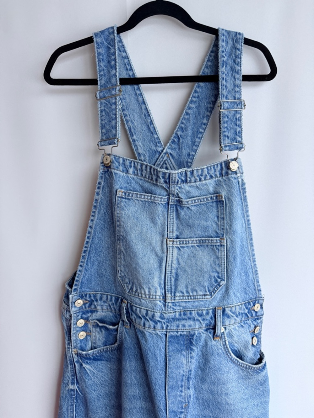 We The Free Good Luck Barrel Overalls XL – Wide Leg Denim Dungarees - Picture 6 of 12